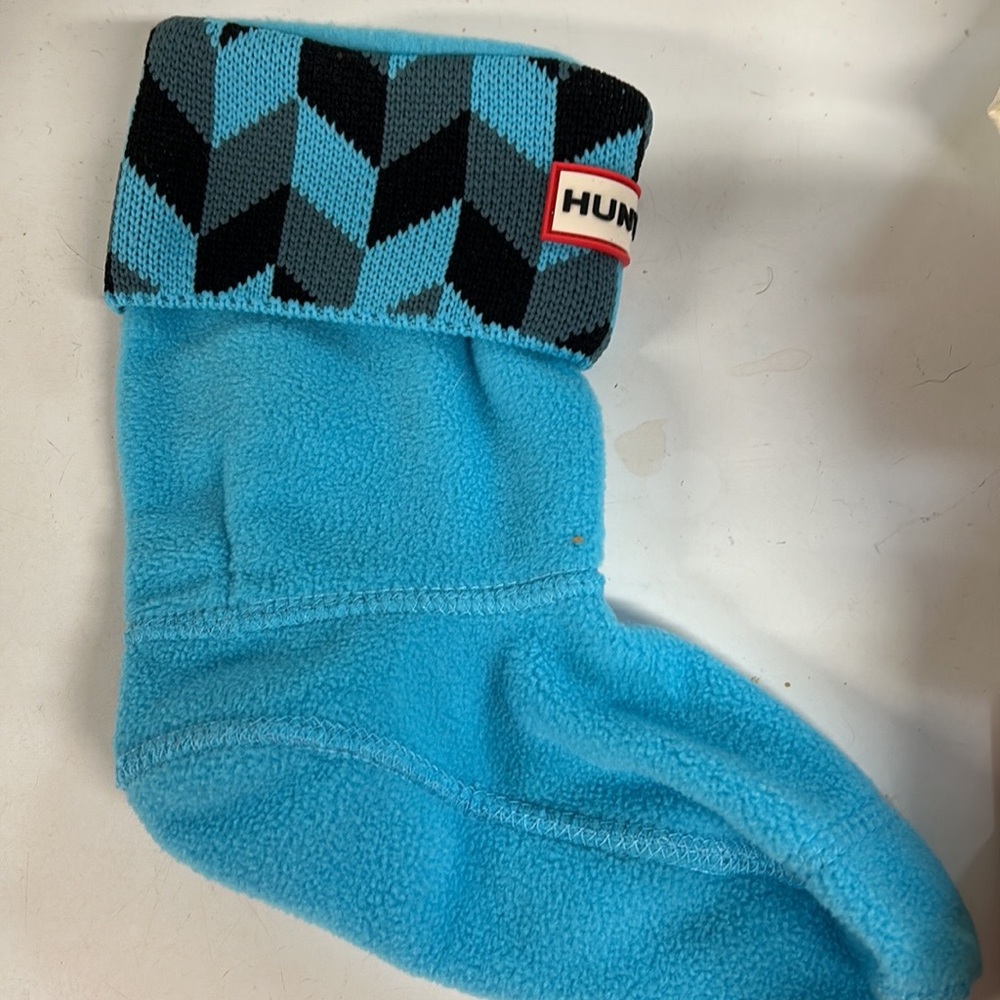 Kids Hunter Boot socks blue/black size 10-12 new in box